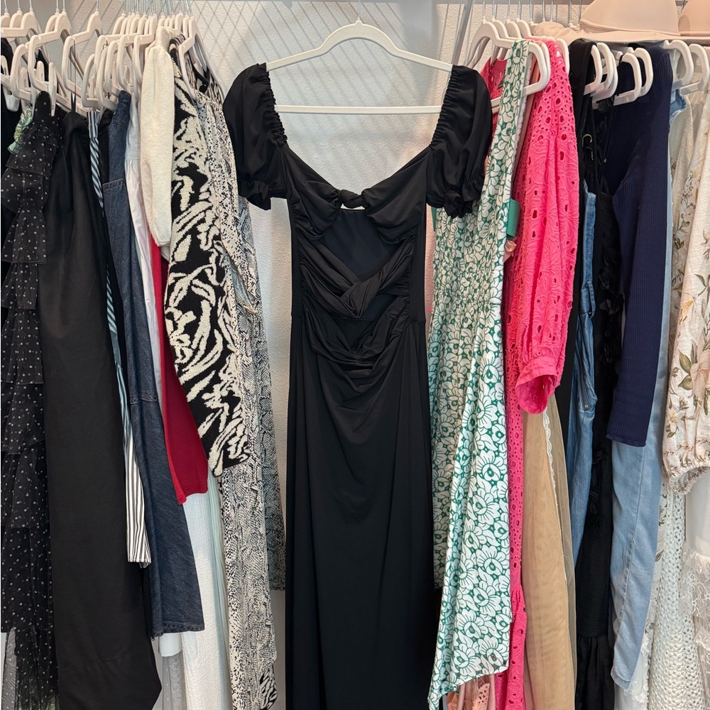 Agua Bendita Black Maxi Dress